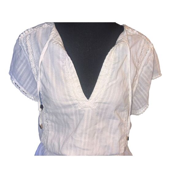 Melissa Odabash Georgie white lace ruffle charming crochet dress large - Picture 5 of 11